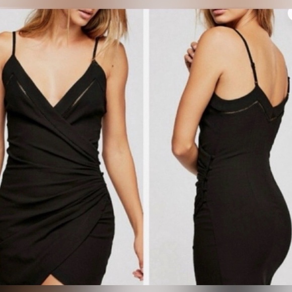 Free People Dresses & Skirts - S FREE PEOPLE INTIMATELY BLACK DYLAN BODYCON MINI DRESS SMALL NWT